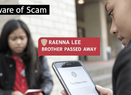 Raenna Lee brother passed away text scam